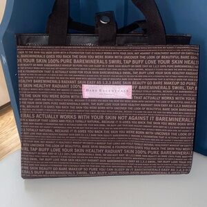 Bare Escentuals Brown and Pink Travel Tote Toiletry Makeup